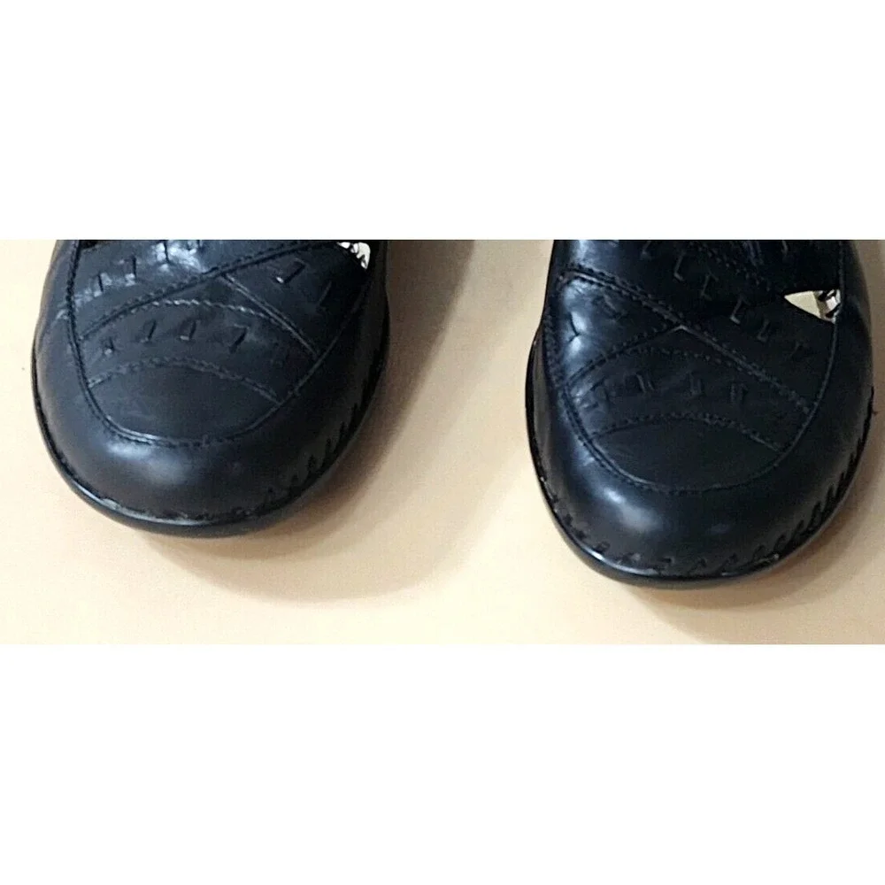 Women's EASY SPIRIT Black Slip-on Wedge Heel SHOES, Size 10N‎